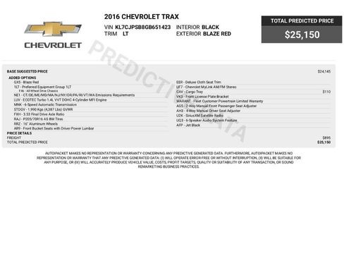 Used 2016 Chevrolet Trax LT AWD/4WD image 2