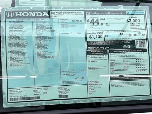 New 2026 Honda Accord Sport image 20