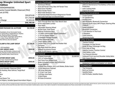 Used 2021 Jeep Wrangler Unlimited Sport image 4