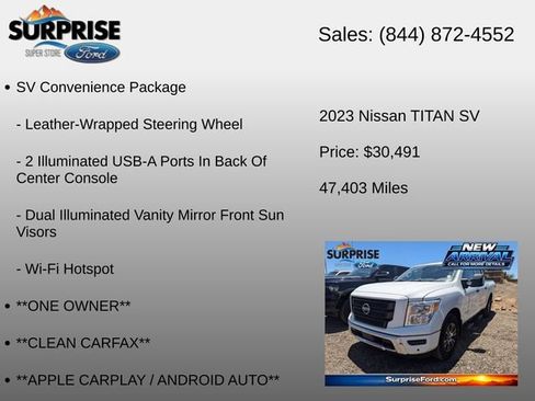 Used 2023 Nissan Titan SV w/ SV Convenience Package RWD image 17