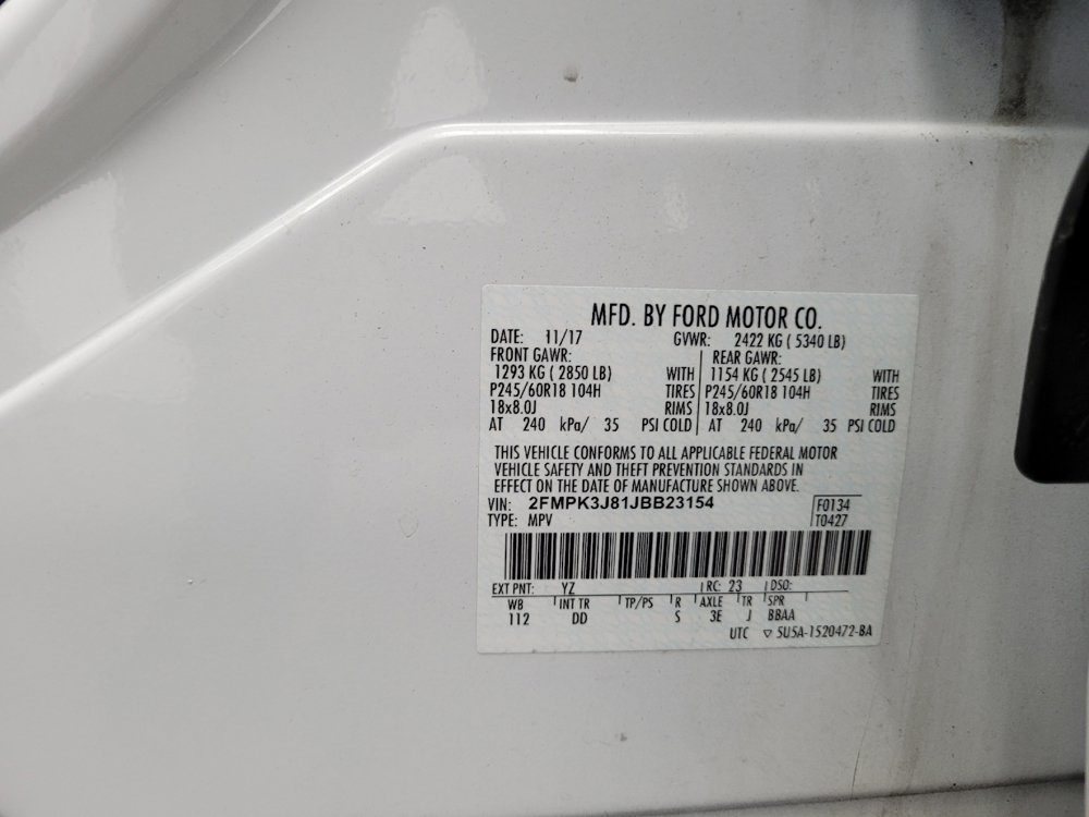 Used 2018 Ford Edge SEL w/ Ford Safe & Smart Package FWD image 33