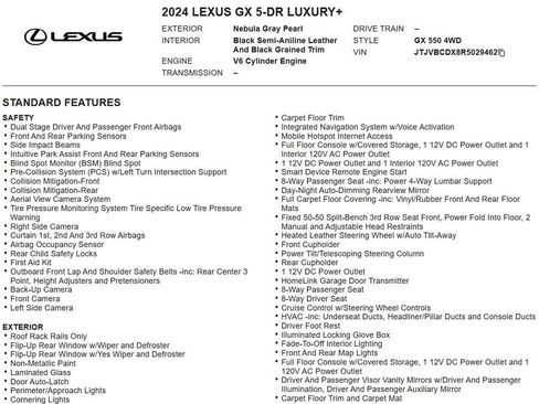 Used 2024 Lexus GX 550 w/ Accessory Package (Z1) AWD/4WD image 17