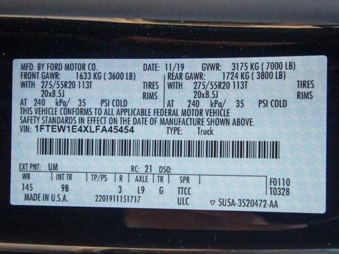 Used 2020 Ford F150 Platinum w/ Technology Package image 27