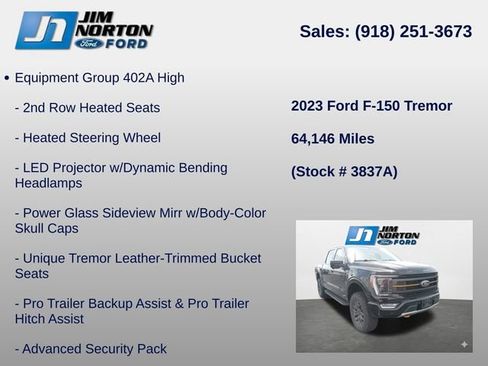 Used 2023 Ford F150 Tremor w/ Equipment Group 402A High AWD/4WD image 14