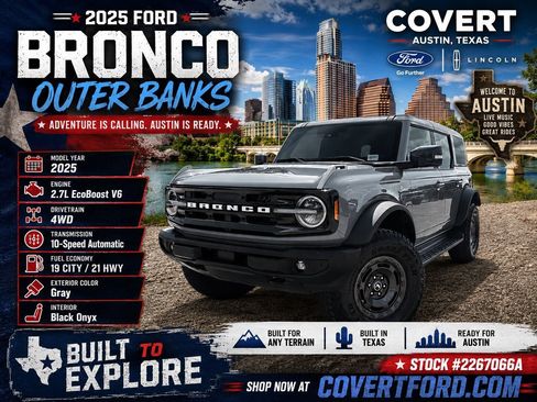Used 2025 Ford Bronco Outer Banks w/ Sasquatch Package AWD/4WD image 1