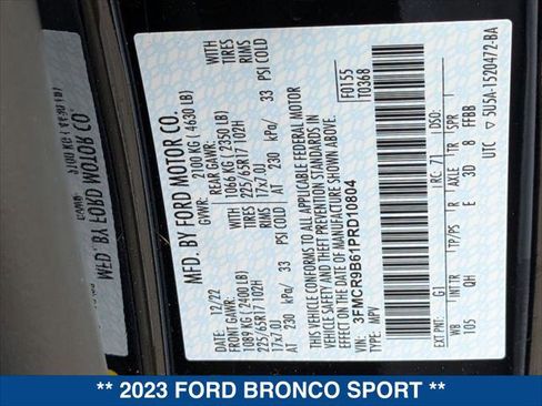 Used 2023 Ford Bronco Sport Big Bend AWD/4WD image 24
