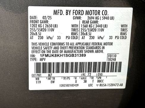 Used 2025 Ford Explorer ST-Line AWD/4WD image 33