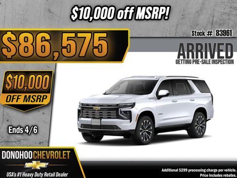 New 2026 Chevrolet Tahoe High Country image 1