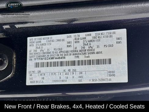 Used 2021 Ford F150 Lariat w/ Equipment Group 502A High image 33