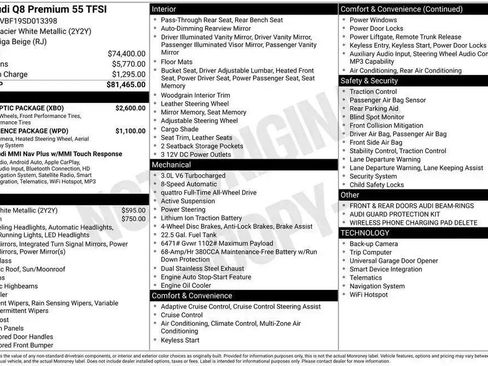 Used 2025 Audi Q8 Premium w/ Black Optic Package AWD/4WD image 25