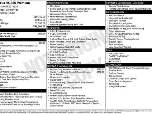 Used 2024 Lexus RX 350 Premium w/ Cold Area Package image 2
