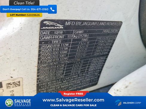 Used 2019 Jaguar F-PACE AWD/4WD image 17