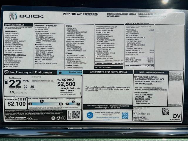 New 2027 Buick Enclave Preferred w/ Power Package FWD image 21