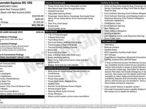 Certified 2024 Chevrolet Equinox RS w/ LPO, Floor Liner Package FWD image 6