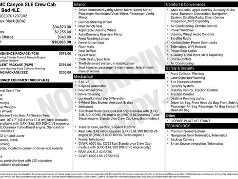 Used 2016 GMC Canyon SLE w/ SLE Convenience Package AWD/4WD image 39