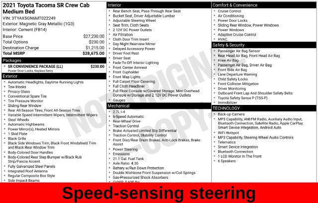 Used 2021 Toyota Tacoma SR w/ SR Convenience Package RWD image 20