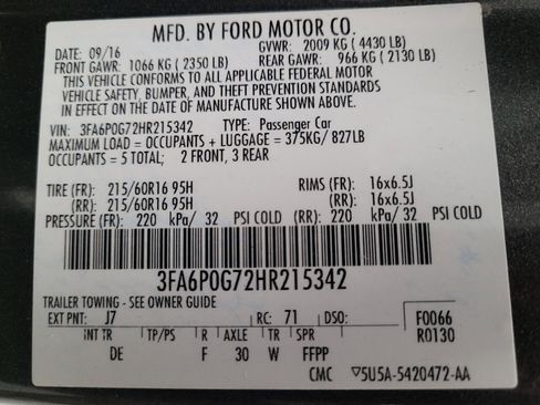 Used 2017 Ford Fusion S image 33