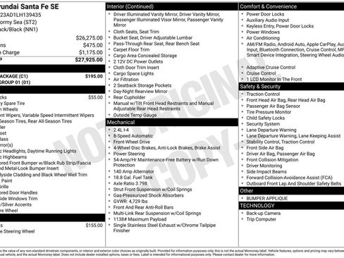 Used 2020 Hyundai Santa Fe SE w/ Cargo Package image 3