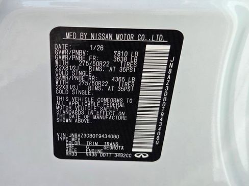 New 2026 INFINITI QX80 4WD w/ Sport Exterior Package image 23