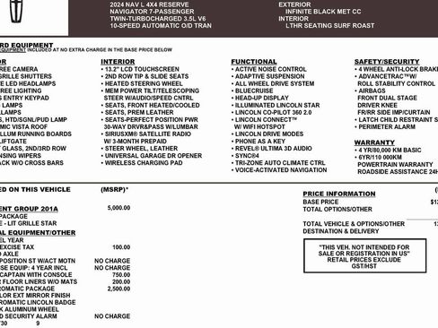 Used 2024 Lincoln Navigator L Reserve w/ Equipment Group 201A image 3