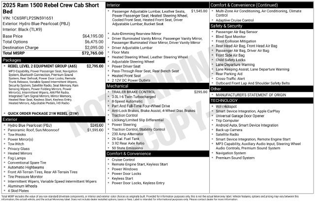 Certified 2025 RAM 1500 Rebel w/ Rebel Level 2 Equipment Group AWD/4WD image 6
