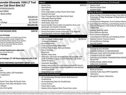 Used 2025 Chevrolet Silverado 1500 LT Trail Boss w/ Protection Package AWD/4WD image 6