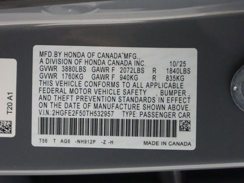 New 2026 Honda Civic Sport image 24