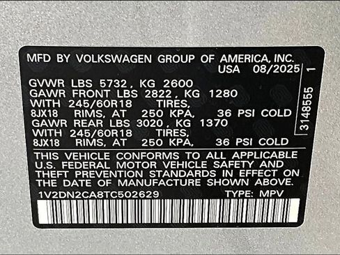 New 2026 Volkswagen Atlas SE image 21