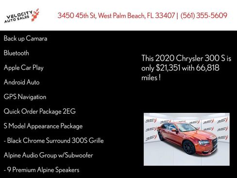 Used 2020 Chrysler 300 S w/ S Model Appearance Package image 32