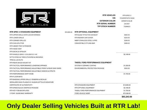 New 2026 Ford Mustang GT Premium w/ GT Performance Package RWD image 2