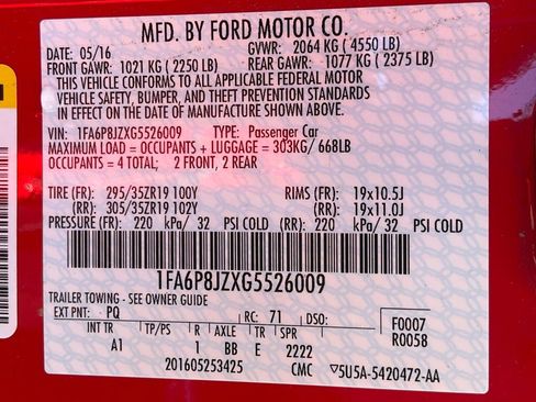 Used 2016 Ford Mustang Shelby GT350 image 45