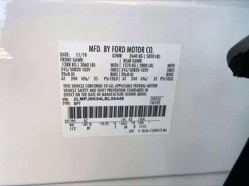 Used 2020 Lincoln Nautilus Reserve w/ Equipment Group 201A image 33