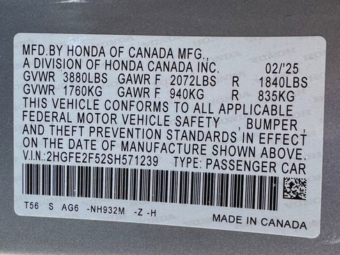 Used 2025 Honda Civic Sport image 12