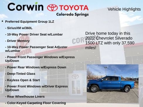 Used 2022 Chevrolet Silverado 1500 LTZ w/ LTZ Convenience Package II AWD/4WD image 7