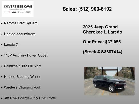 New 2025 Jeep Grand Cherokee L Laredo w/ Luxury Tech Group I image 24