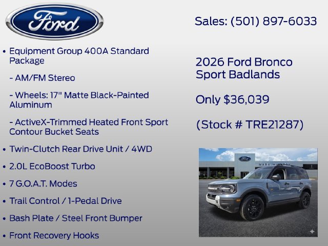 New 2026 Ford Bronco Sport Badlands AWD/4WD image 6