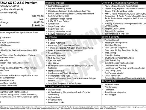 Certified 2025 MAZDA CX-50 AWD 2.5 S w/ Premium Package image 14