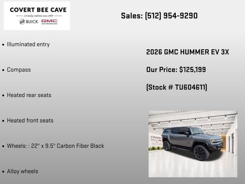 New 2026 GMC Hummer EV 3X w/ Carbon Fiber Edition Package AWD/4WD image 21