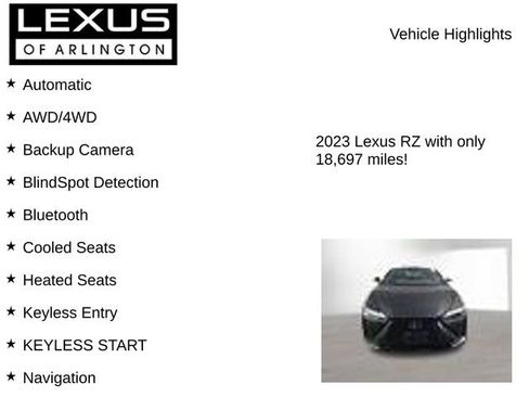 Used 2023 Lexus RZ 450e Premium w/ Technology Package image 8