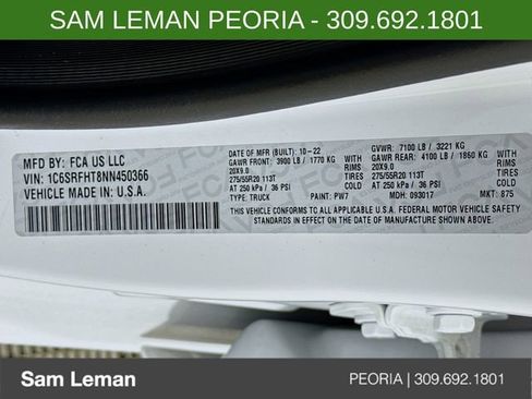 Used 2022 RAM 1500 Limited w/ Body Color Bumper Group image 31