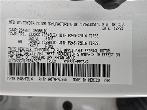 Used 2022 Toyota Tacoma SR w/ SR Convenience Package RWD image 15
