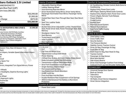 Used 2017 Subaru Outback 2.5i Limited image 14