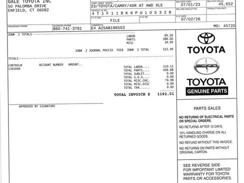 Used 2023 Toyota Camry XLE w/ Navigation Package AWD/4WD image 13