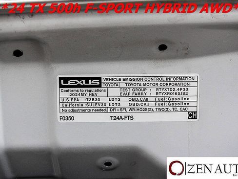 Used 2024 Lexus TX 500h AWD w/ Technology Package image 71