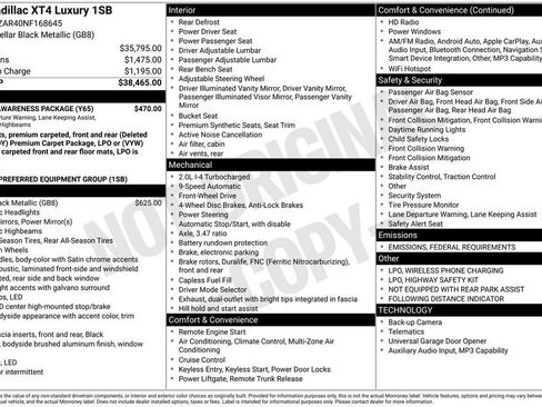 Used 2022 Cadillac XT4 Luxury w/ Driver Awareness Package image 6