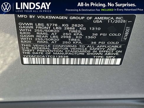 New 2026 Volkswagen Atlas Cross Sport SEL R-Line AWD/4WD image 22
