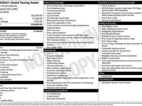 Used 2012 MAZDA MAZDA3 i Grand Touring w/ Tech Pkg FWD image 10
