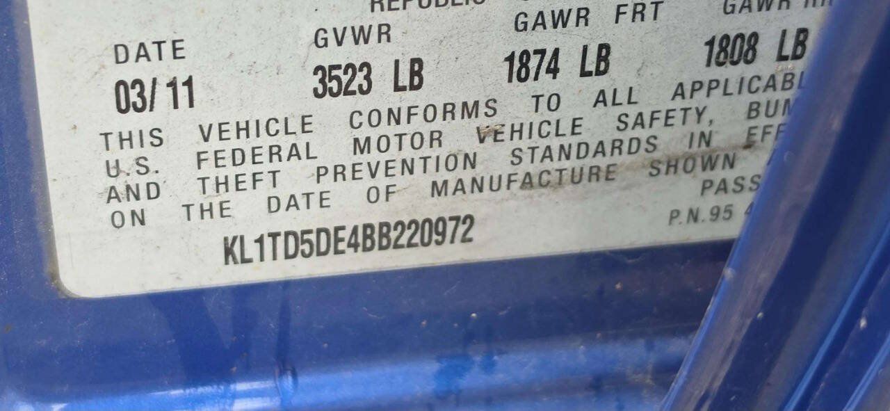 Used 2011 Chevrolet Aveo LT w/ Power and Convenience Package FWD image 10