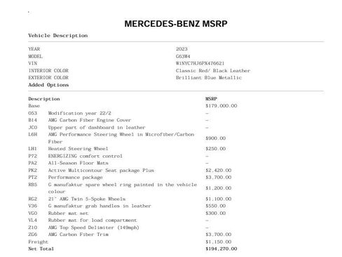 Used 2023 Mercedes-Benz G 63 AMG 4MATIC w/ AMG Performance Package image 24