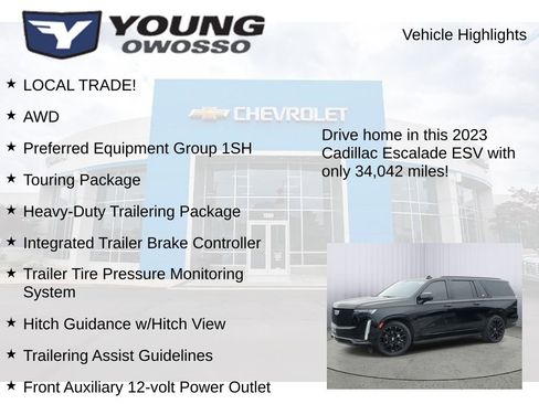Used 2023 Cadillac Escalade ESV Sport Platinum w/ Heavy-Duty Trailer Package image 8